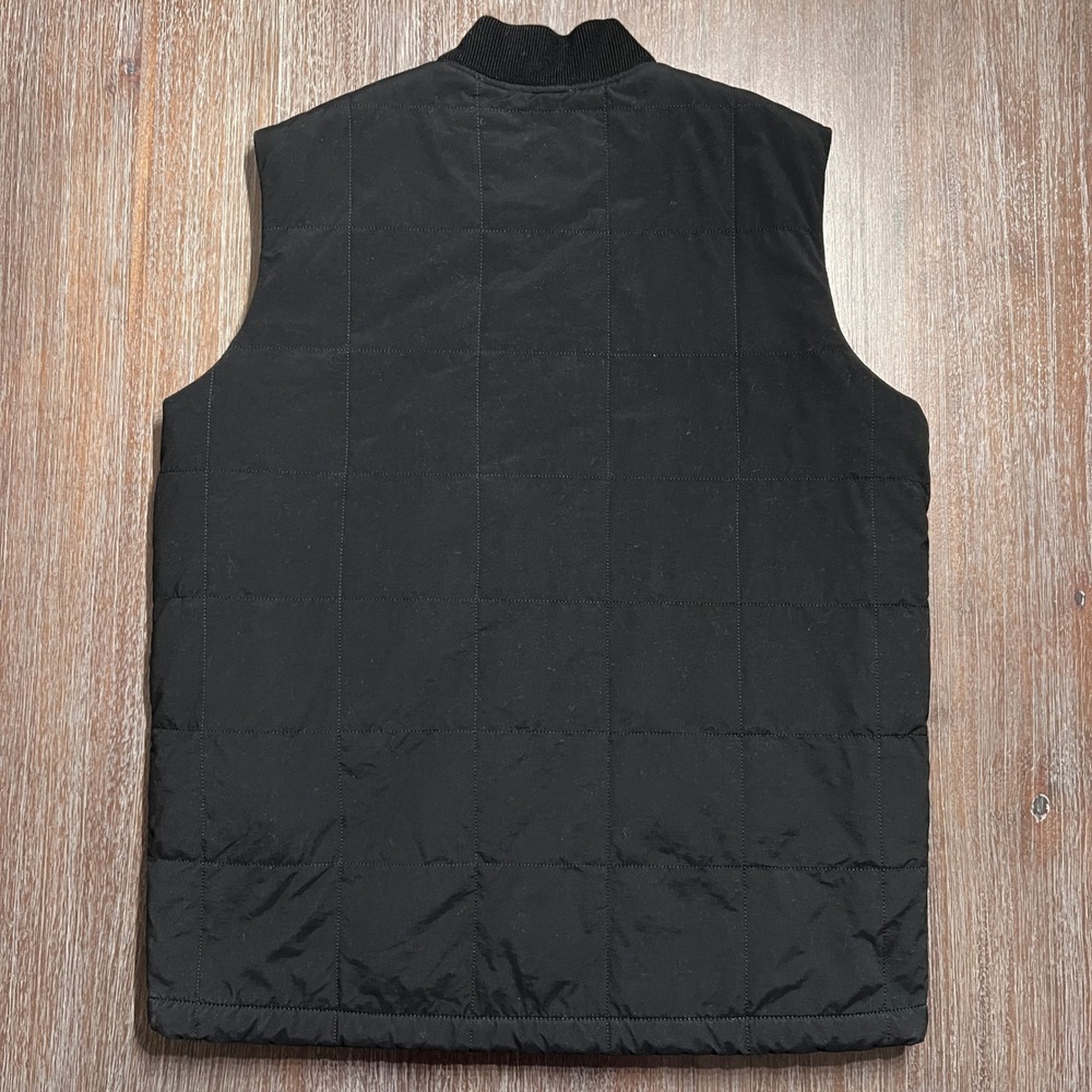 Eddie Bauer Mens Insulated Quilted Vest Black Sherpa Collar Size TL - Picture 3 of 6